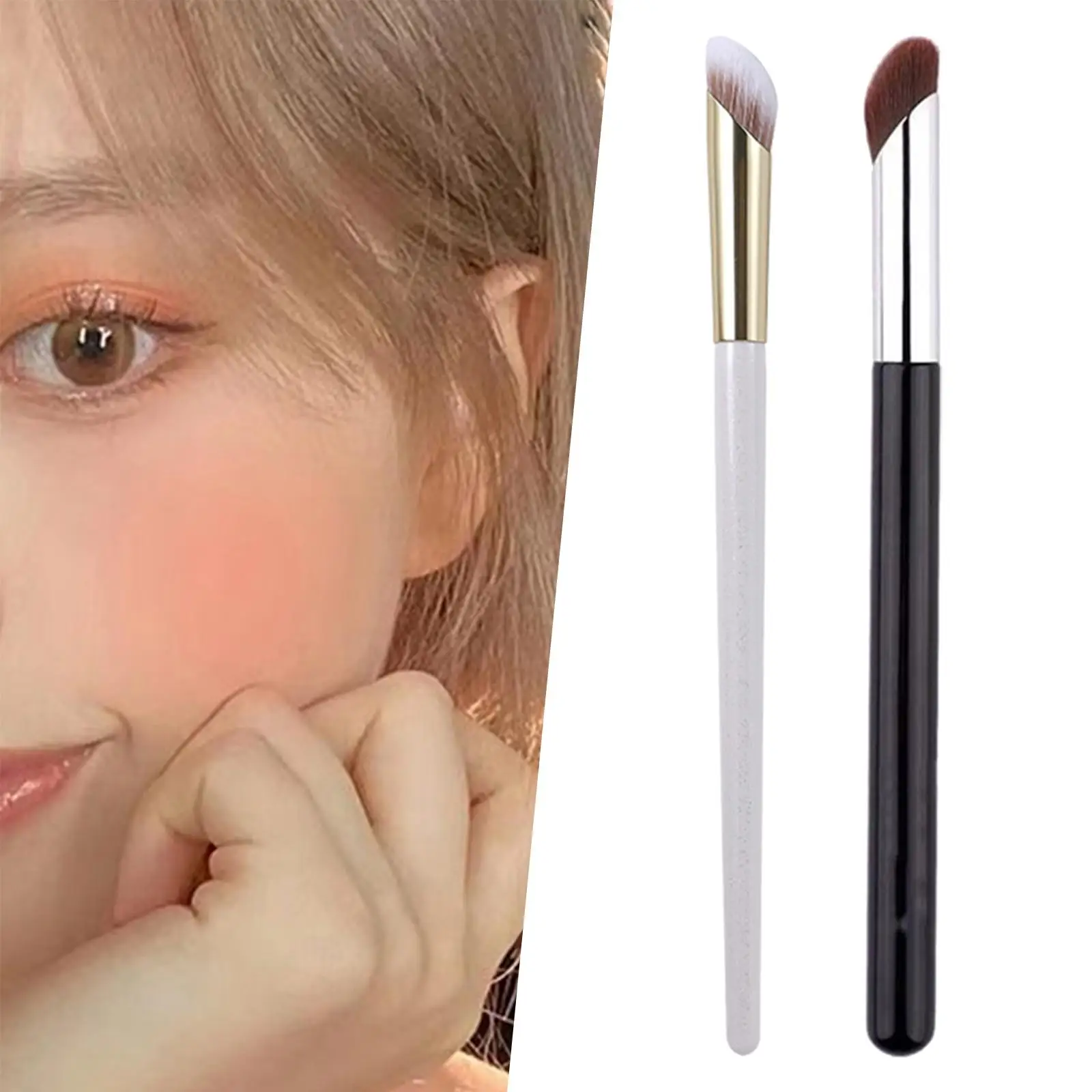 Concealer Makeup Brush Mini Angled Flat Top Face Detail Beauty Tool for Setting