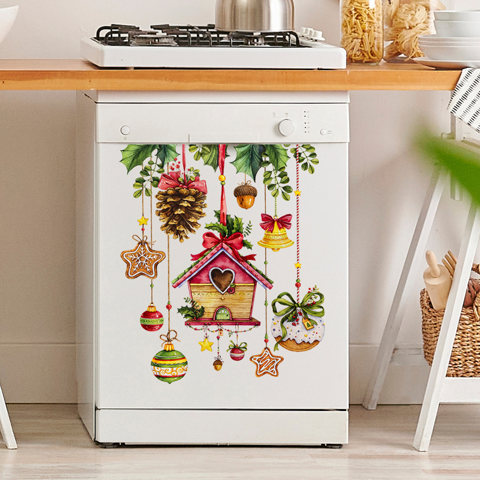 Description Picture 4 of itemChristmas Window Stickers Merry Christmas Decoration For Home Kids Room Wall Mirror Sticker Window Glass Sticker New Year 2023