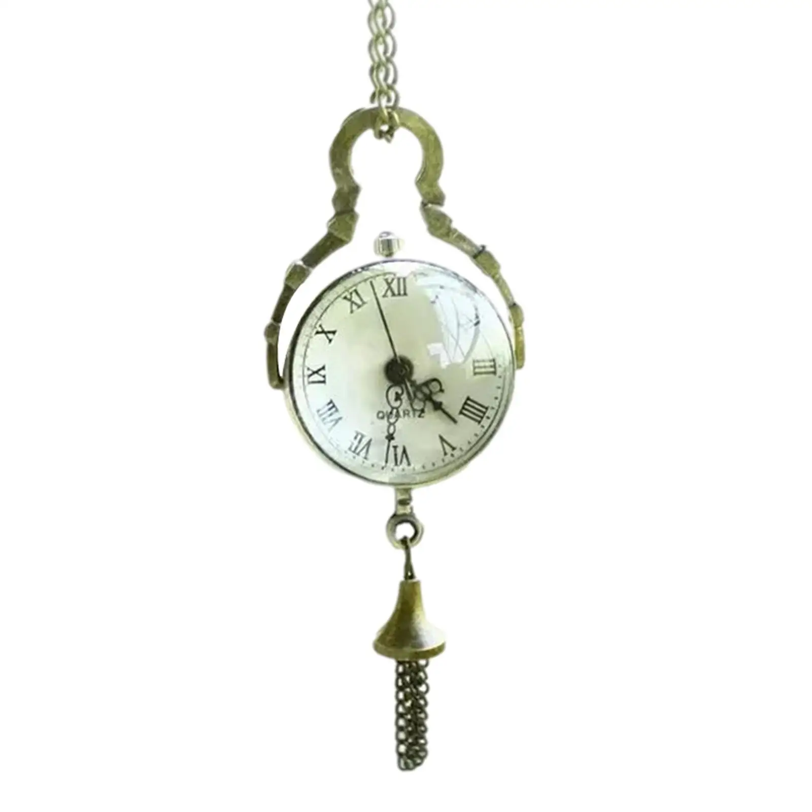 Pocket Watch, Alloy Gift Concave and Convex Mirror Vintage  Glass Ball Necklace Sweater  Birthday Fathers` Day Men Women