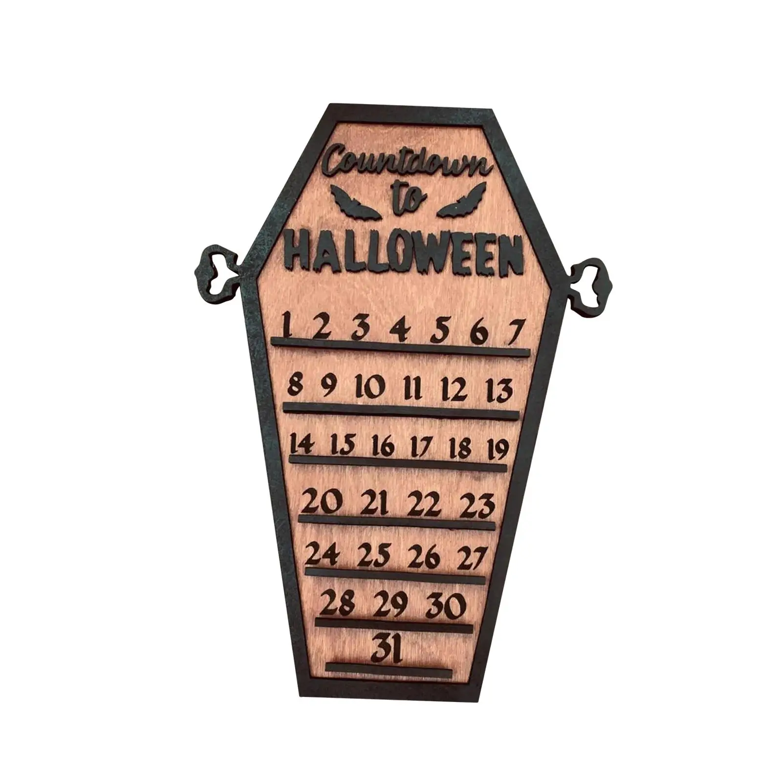 Halloween Countdown Advent Calendar Art Crafts Handmade Wood Halloween Advent Calendar for Classroom Party Favors Table Holiday