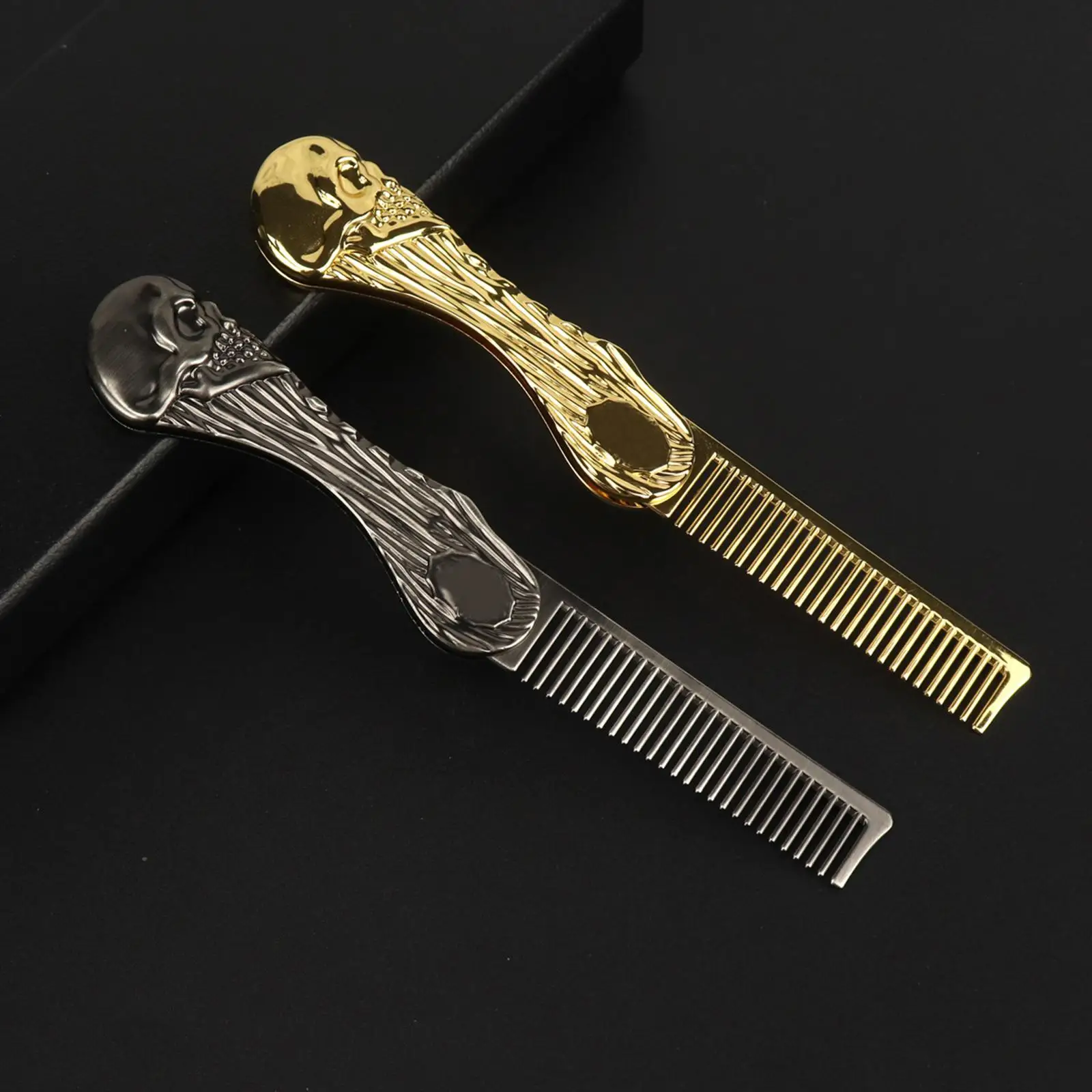 2Pcs Folding Beard Comb for Men Pocket Comb Hair Comb for Grooming