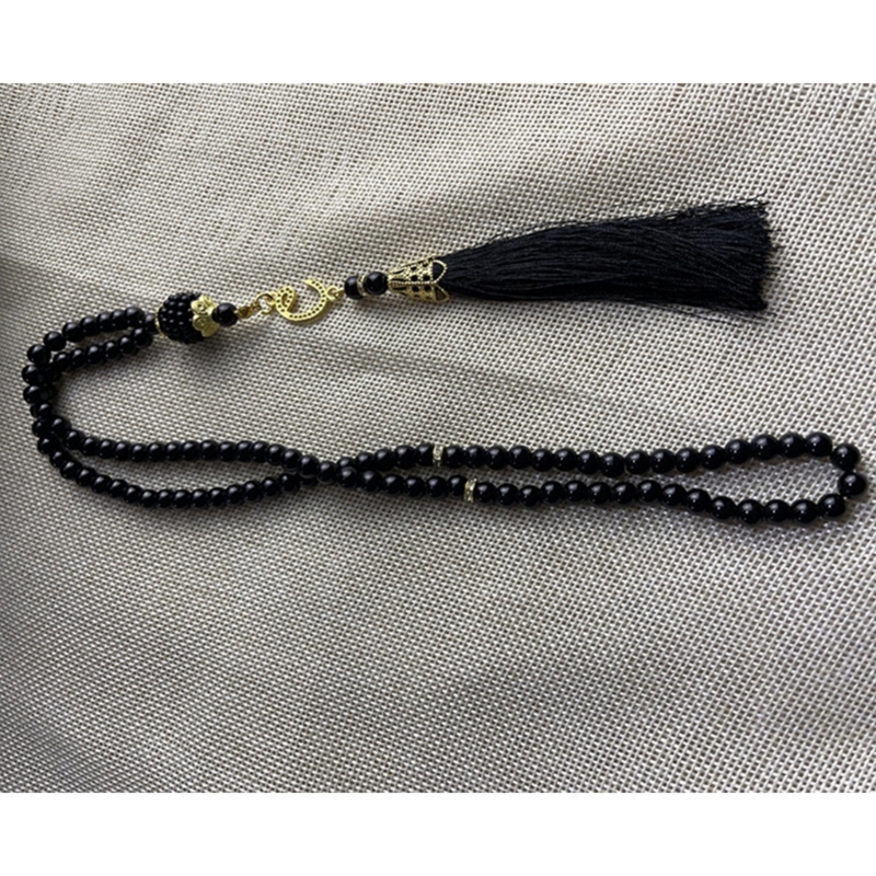 6mm Allah Mohammed Rosenkranz Tasbih Muslimischen Gebet Perlen Türkische 99 Perlen Perlen Charme Misbaha Meditation Armband Halskette Y08E – Detail 10