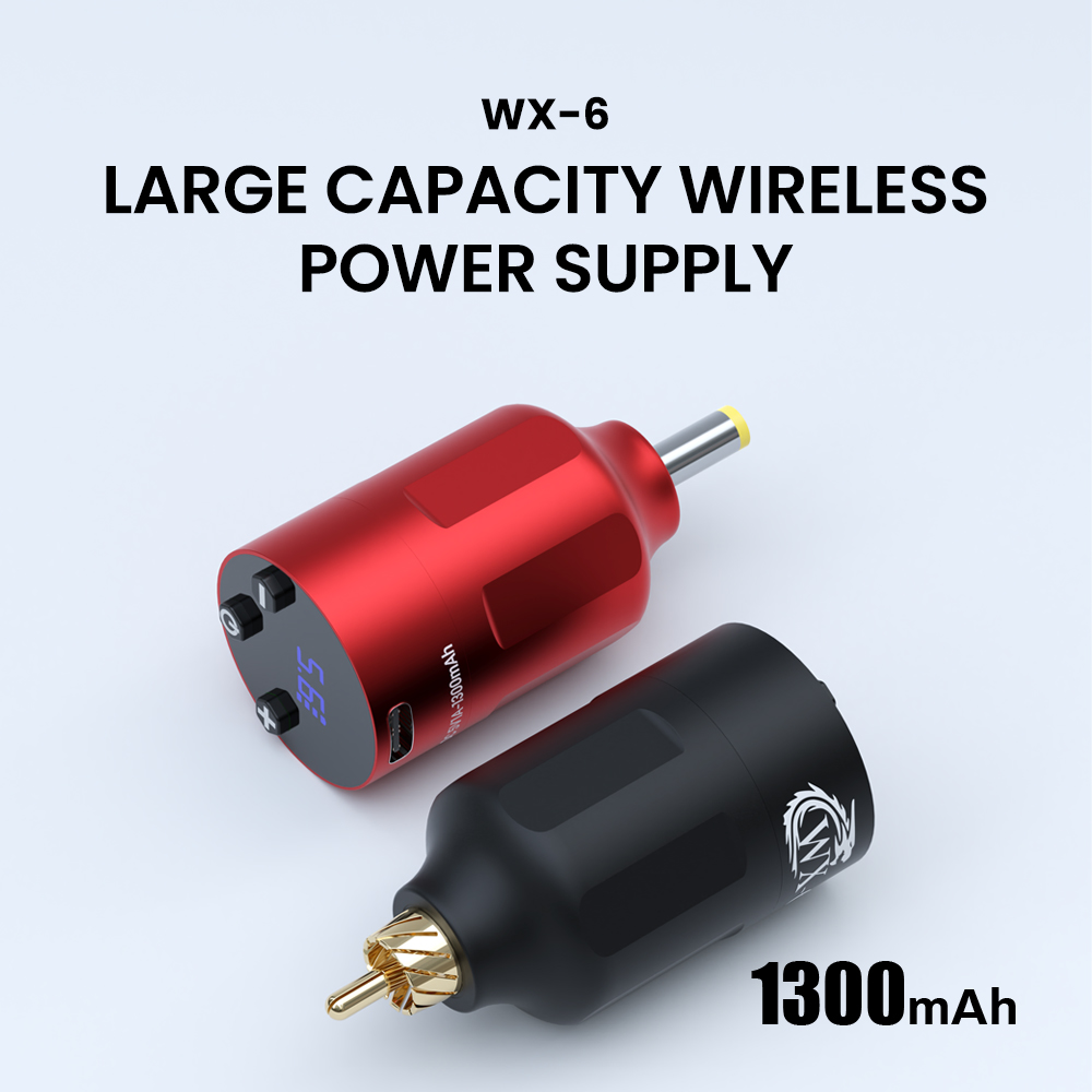 Best of WX-6 Wireless Tattoo Power RCA / DC Socket 1300MA Portable Rechargeable Battery HYlab Tattoo Supply Reviews & Tips