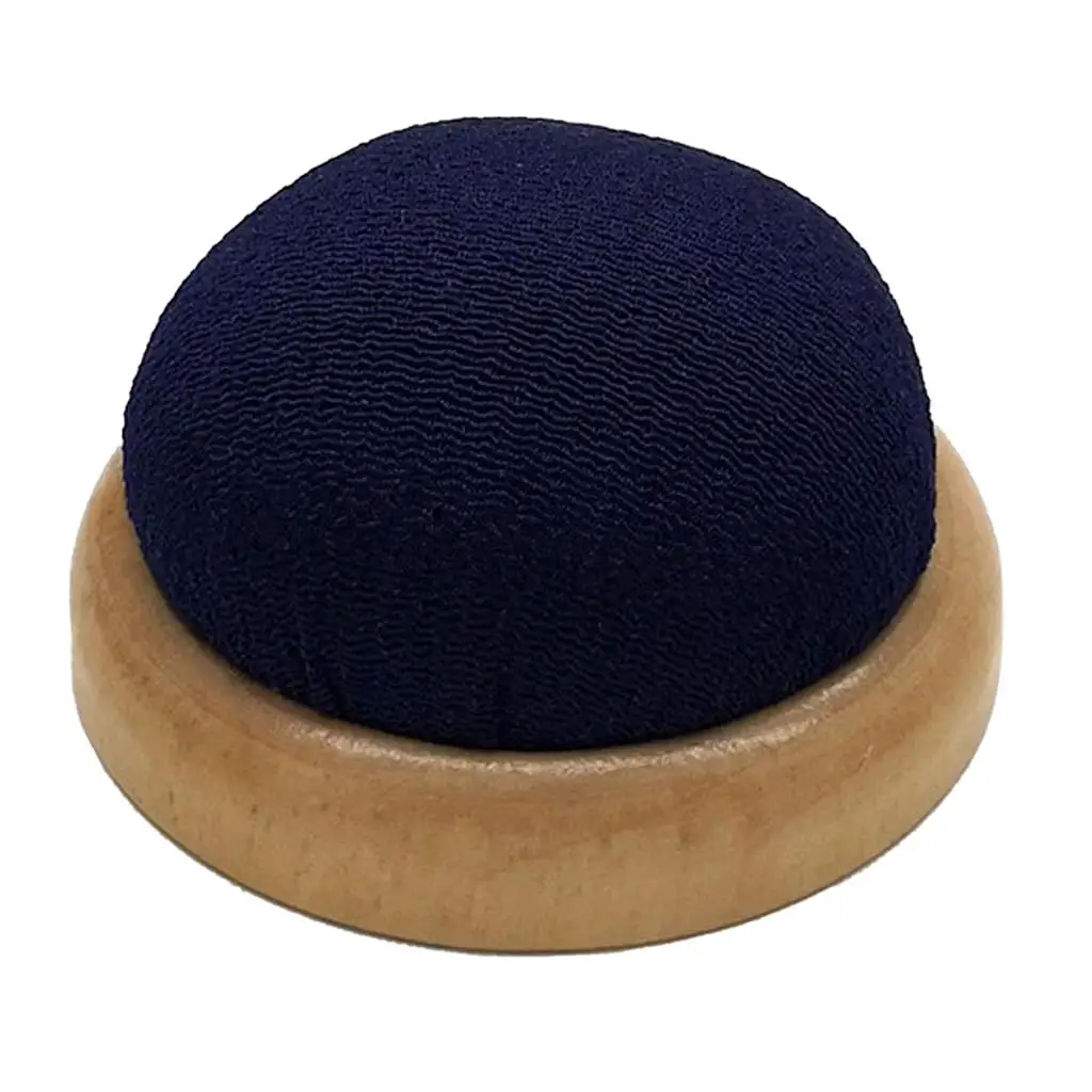Round Wood Base Pin Cushion Needle Storage Holder DIY Sewing Supplies 7cm