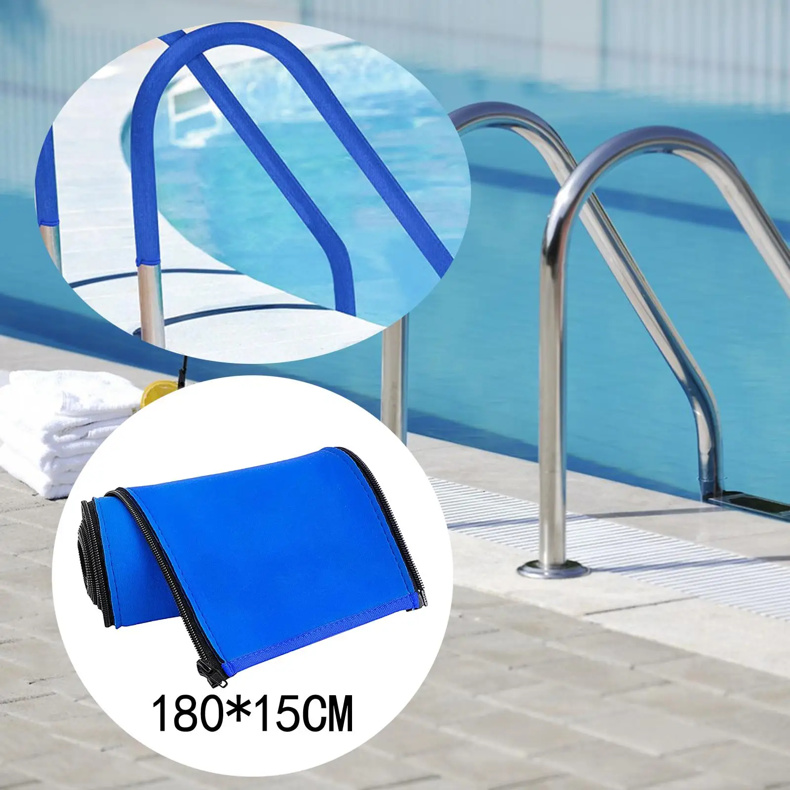 Zippered Pool Handrail Cover Hot Tub Durable Rail Slip Cover Swimming Pool Ladder Pool Hand Cover Pool Handle Cover