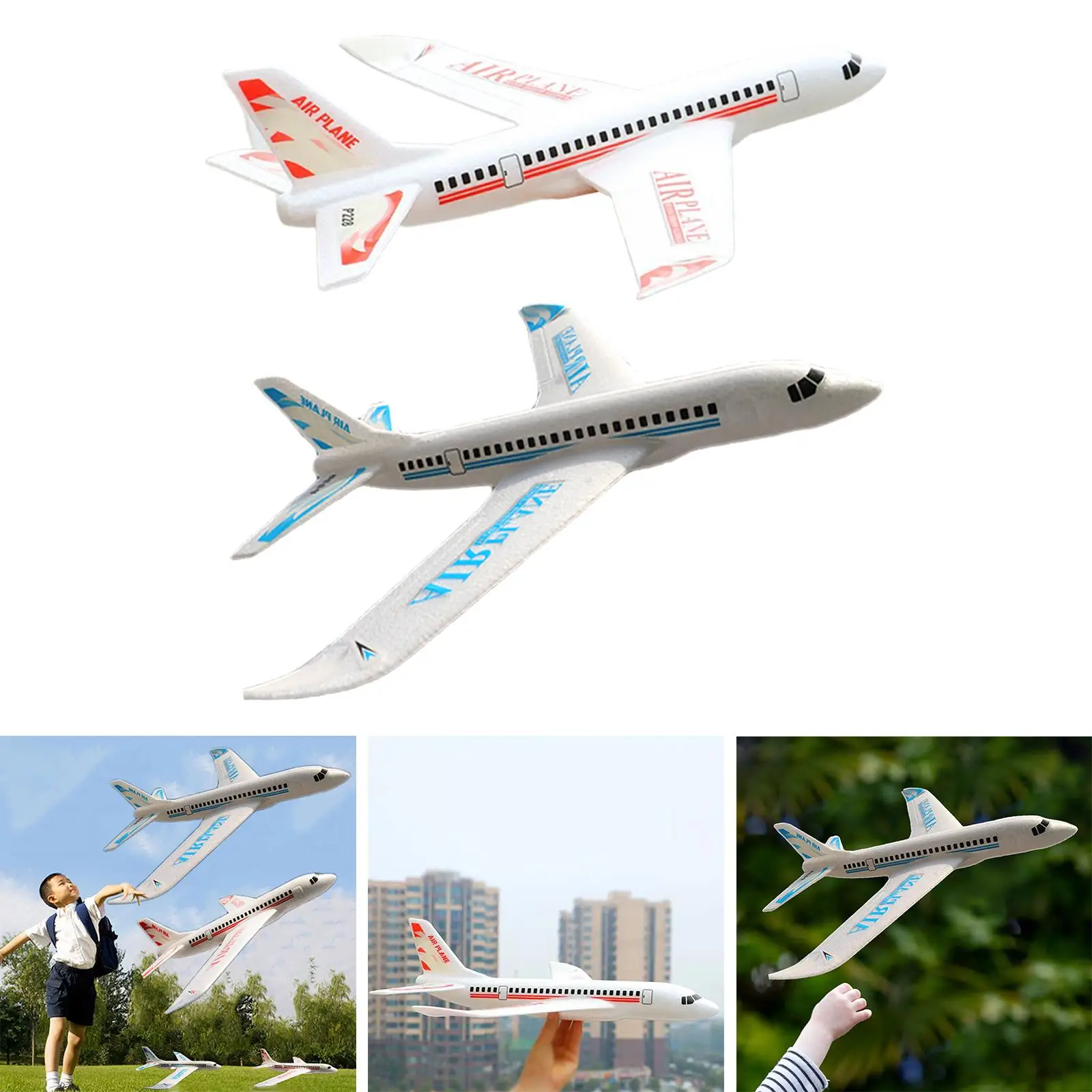 Children Hand Throw Plane Outdoor Toy Aviation Model for Garden