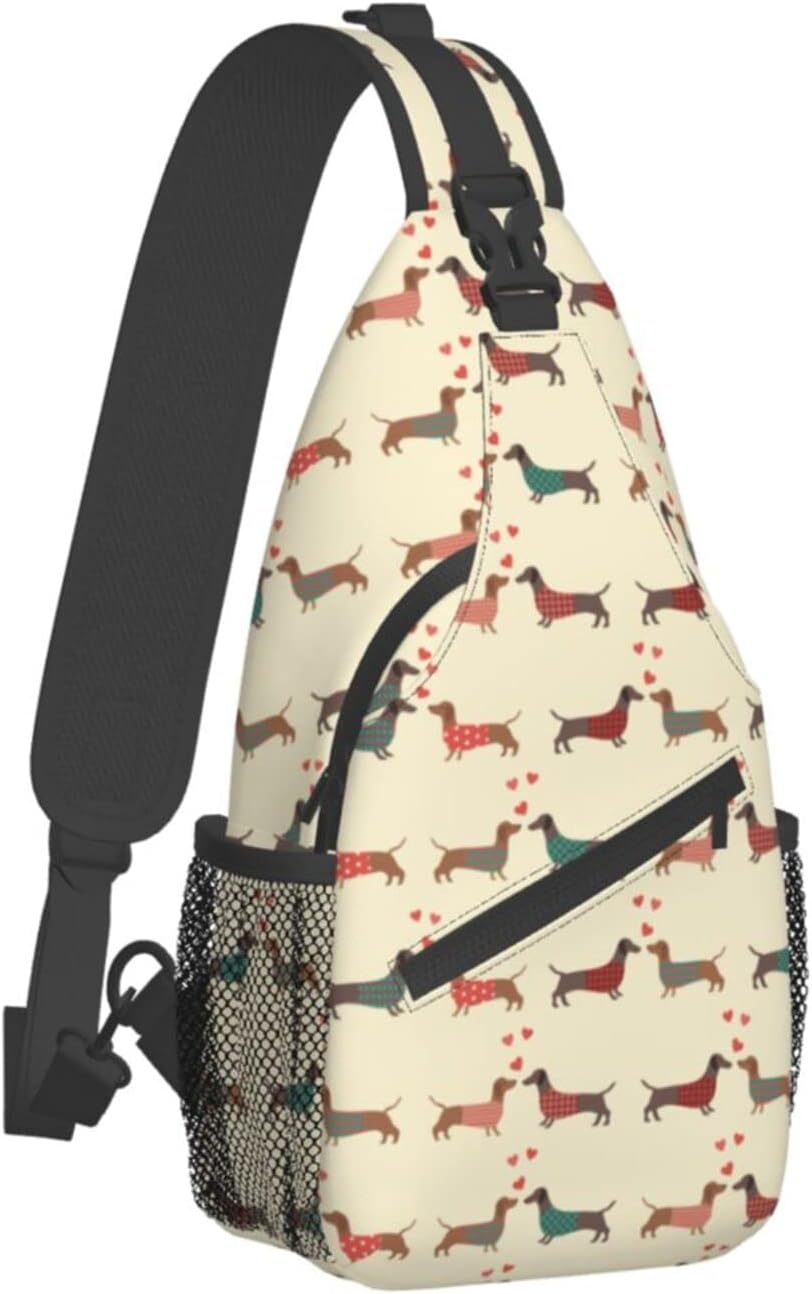 Bolsa Dachshund Sling Dog para homens e