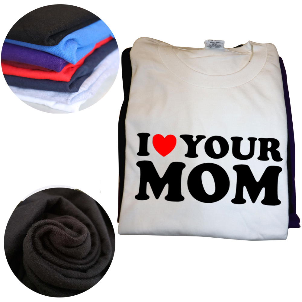 ICH Herz Ihre Mom Lustige ICH Liebe Heiße Mütter T Shirts Baumwolle Grafik Streetwear Kurzarm Geburtstag Geschenke Sommer Stil t-shirt Männer – Detail 4