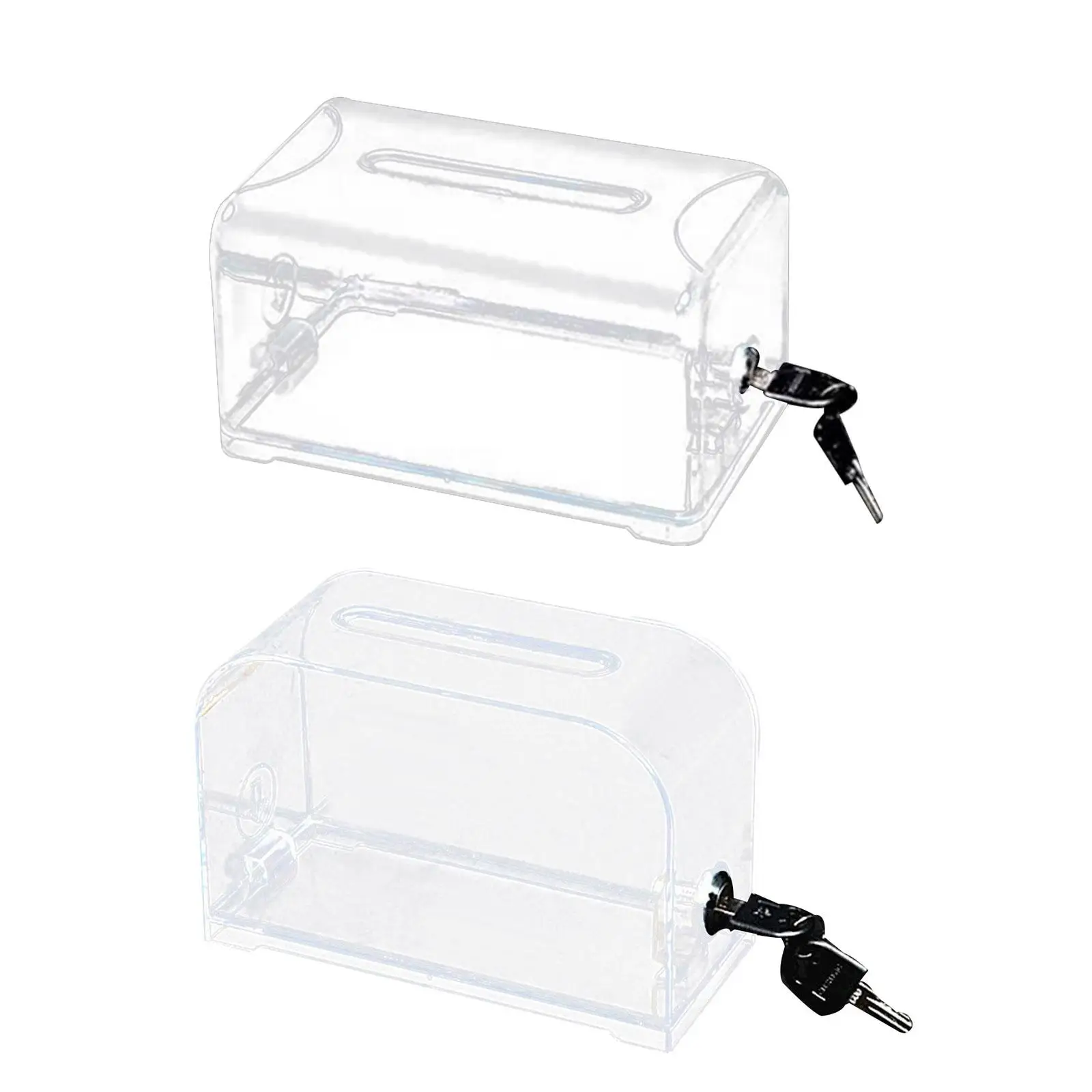 Clear Voting Box Multifunctional Comment Box Lockable Raffle Ticket Box Acrylic Donation Box for Voting Business