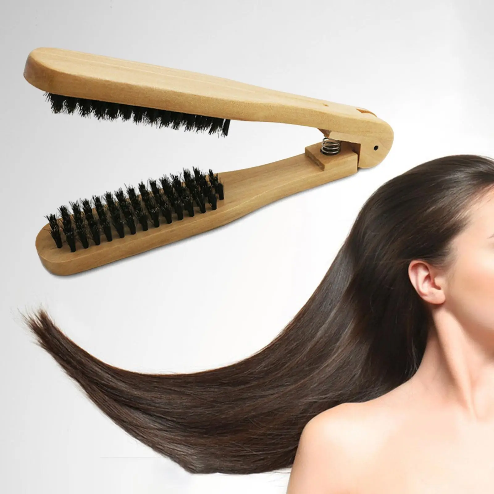 Hair Straightening Comb Smoothing and Straight Hair Anti Static Styling Tools Hair Detangler Brush Hair Brush Clamp Straightener