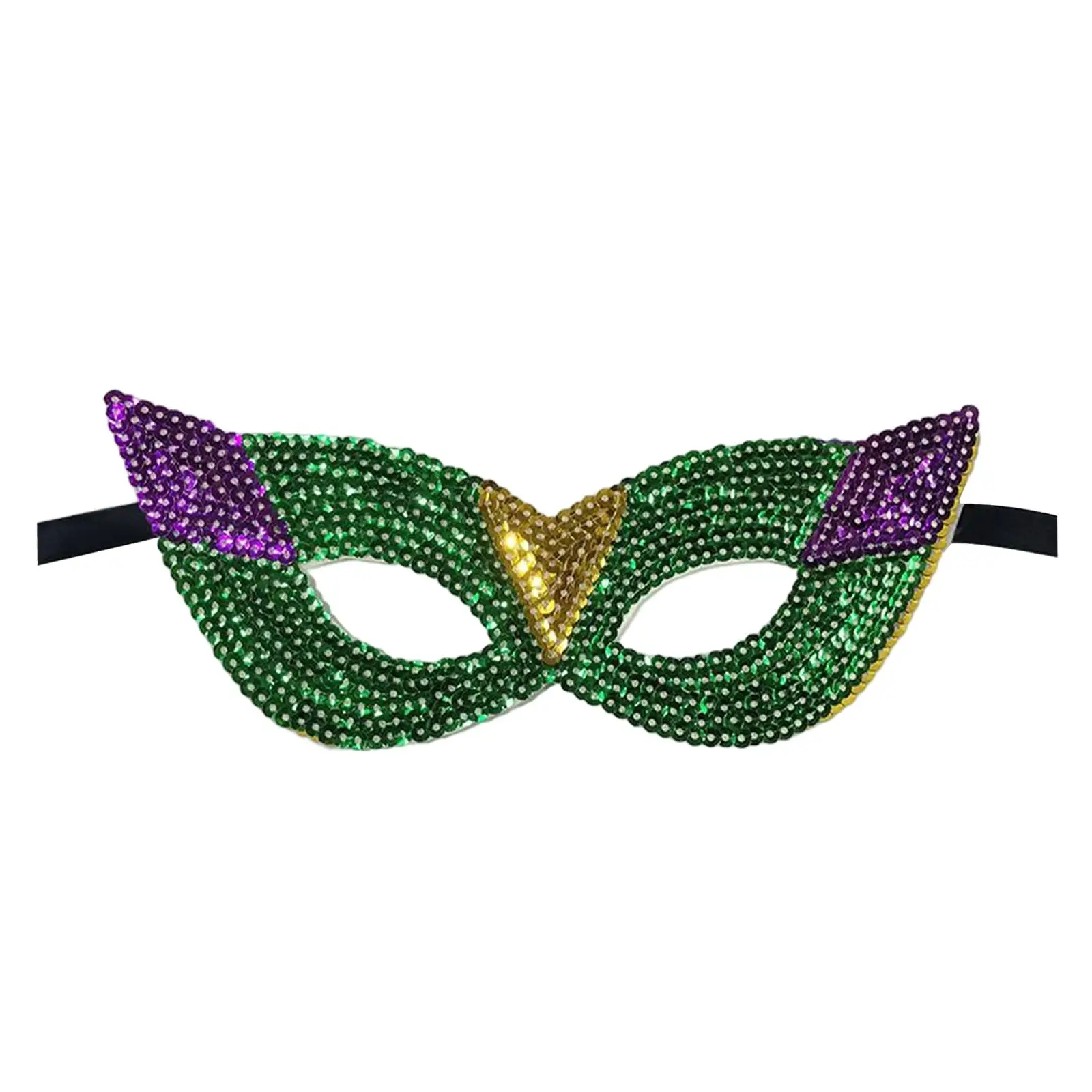 Glitter Masquerade Mask Half Face Eyemask for Club Prom Holiday Stage Performance