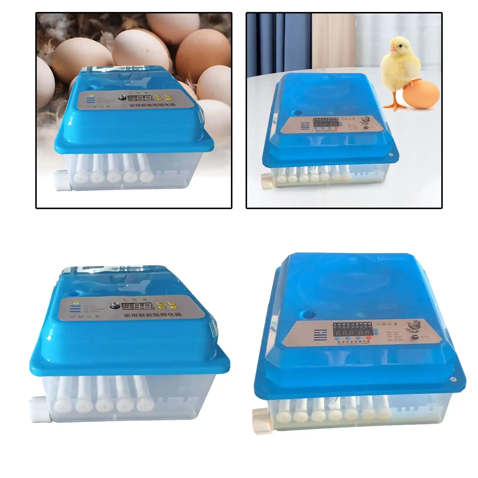 Egg Incubator for Chickens with Automatic Egg Turning Temperature Control Hatcher Machine for Quail Duck Goose Pigeon Farm