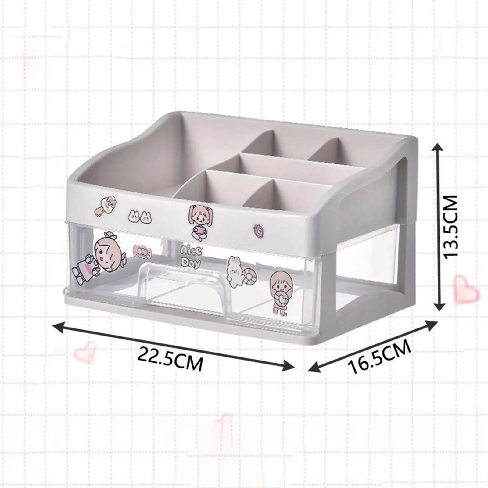 Jewelry Container with Drawers Sundries Storage Box for Lotions Bedroom Countertop