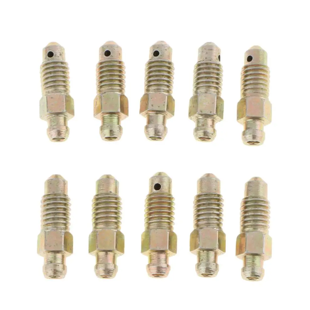 2x 10 Pcs Front And Rear 25mm Brake Bleeder Screws M8x1.25mm