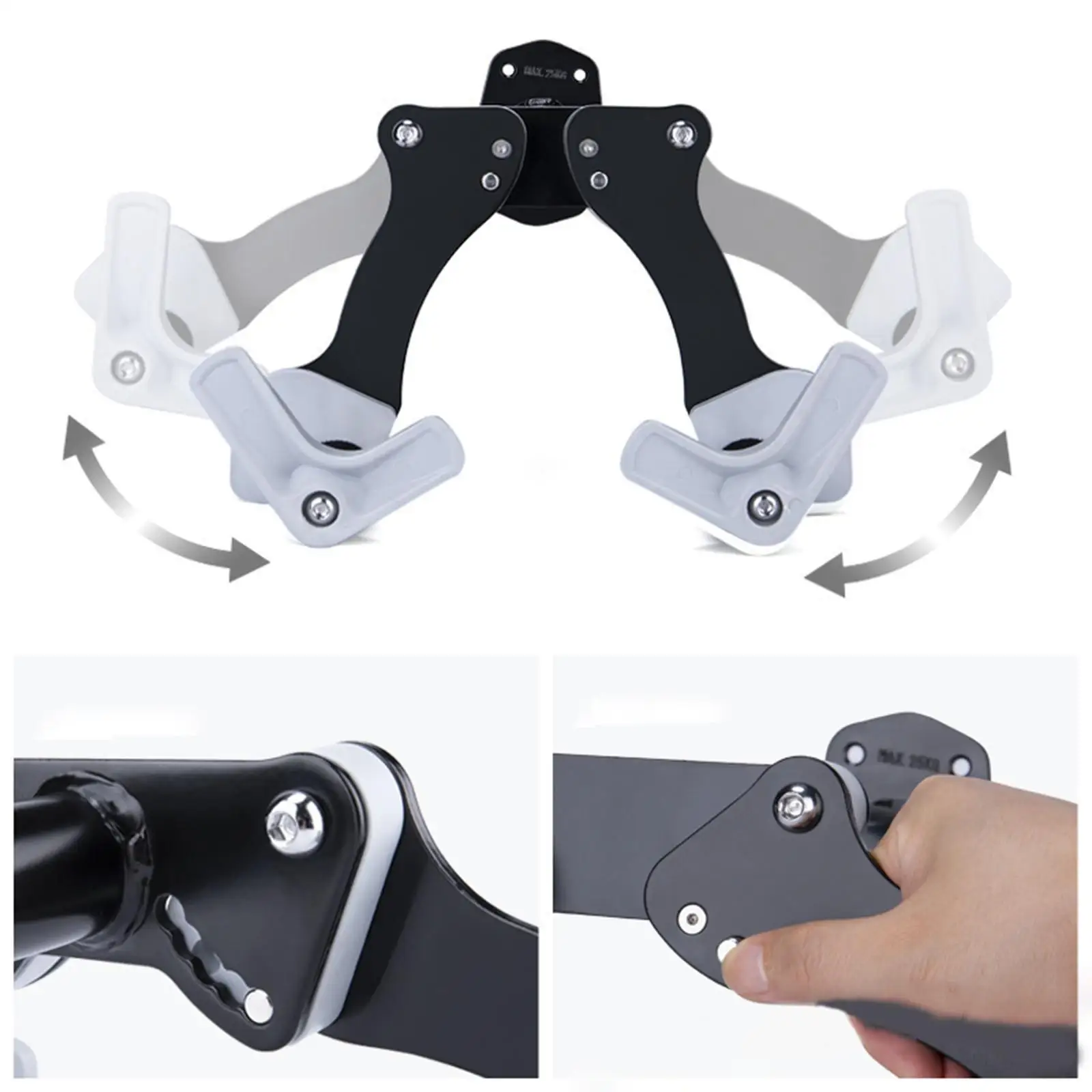 Folding Bicycle Rack Wall Hanger Adjustable Cycling Accessory Bicycle Hold Hooks Holder Cycle Wall Mount for Hybrid Bikes Home