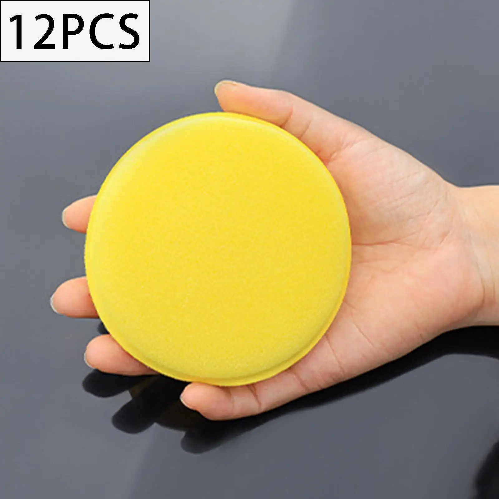 12 Pieces  Foam Sponge Buffing Kits Pressed Edge for Car Waxing