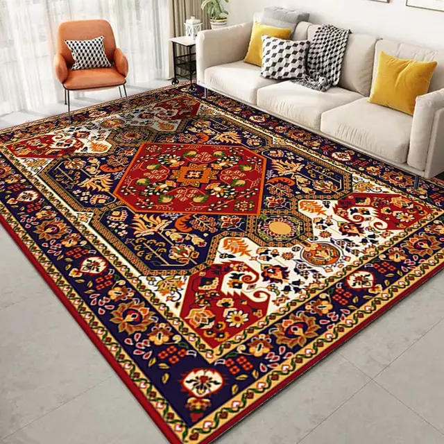 Alfombras persas para decoración de habitación, tapete lavable para puerta  de entrada de sala de estar, alfombras de área grande, Alfombra de salón de  lujo - AliExpress