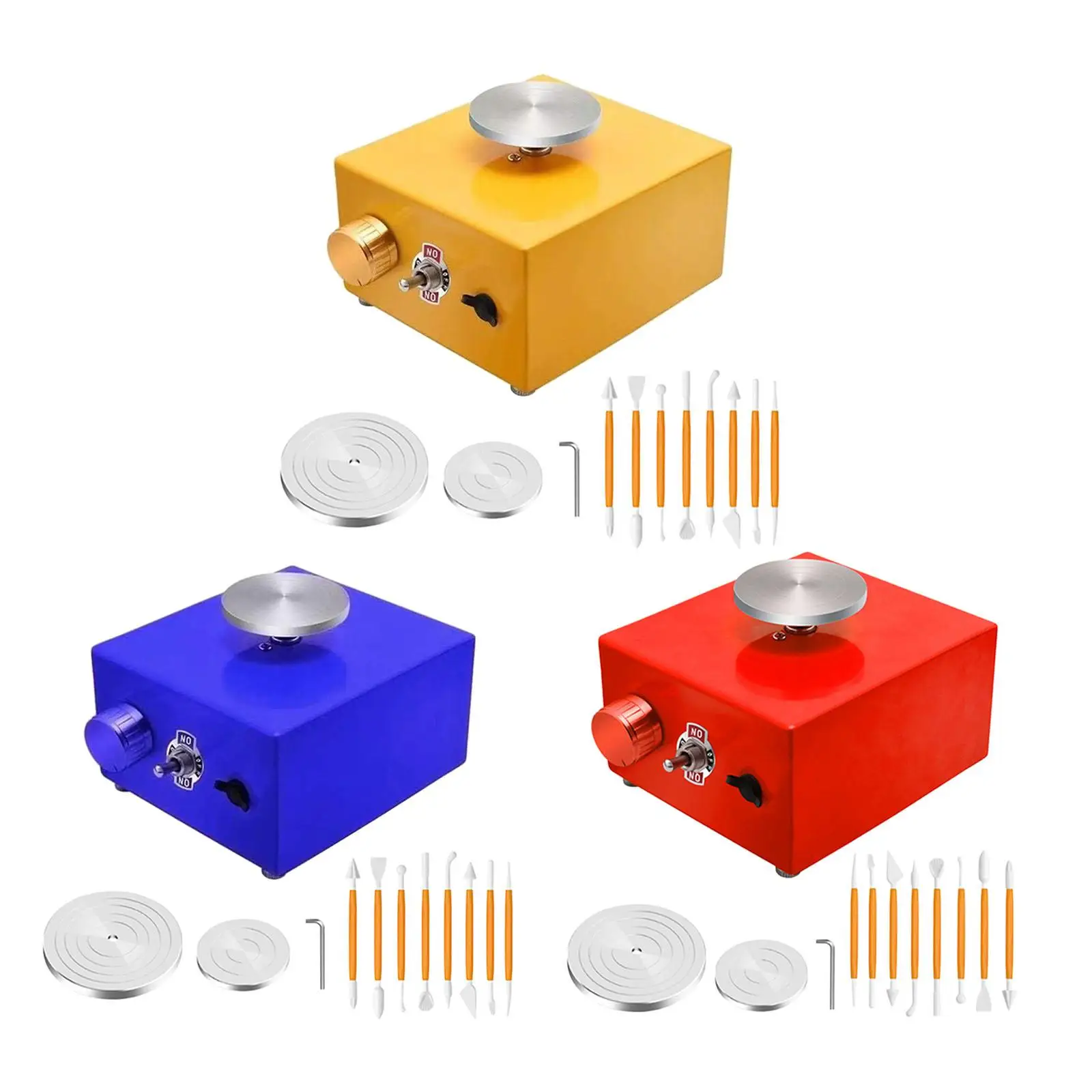 Electric Pottery Wheel Mini Turntable Wheel Tool Crafts DIY Clay Forming Ceramic Machine for Adults Kids Beginner Home Use