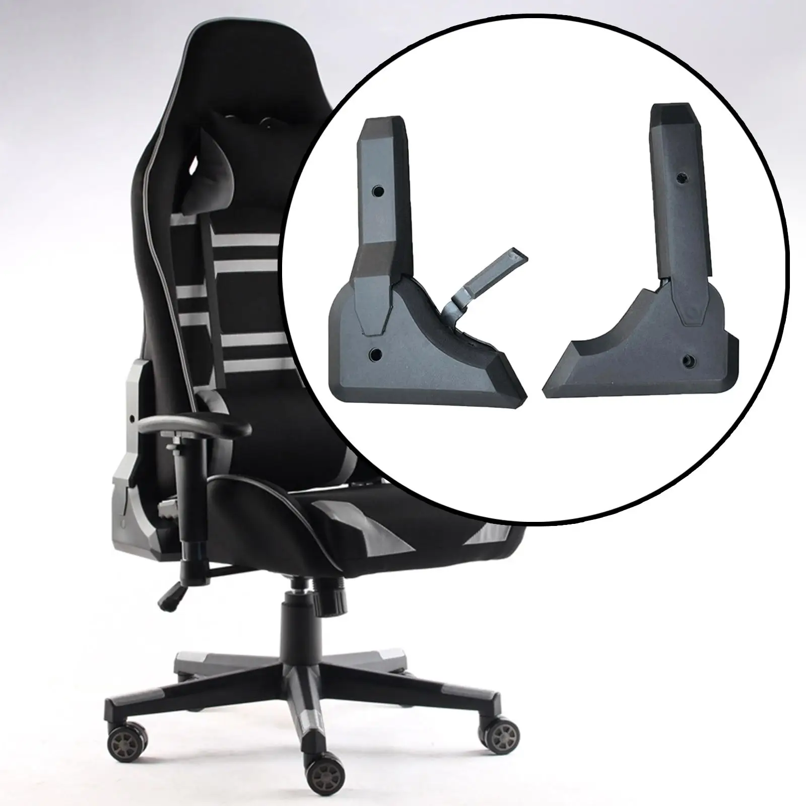 2x Gaming Chair Angle Adjuster High Back Swivel Computer Desk Chair Angle Adjuster for Office Chair Accessories Spare Parts