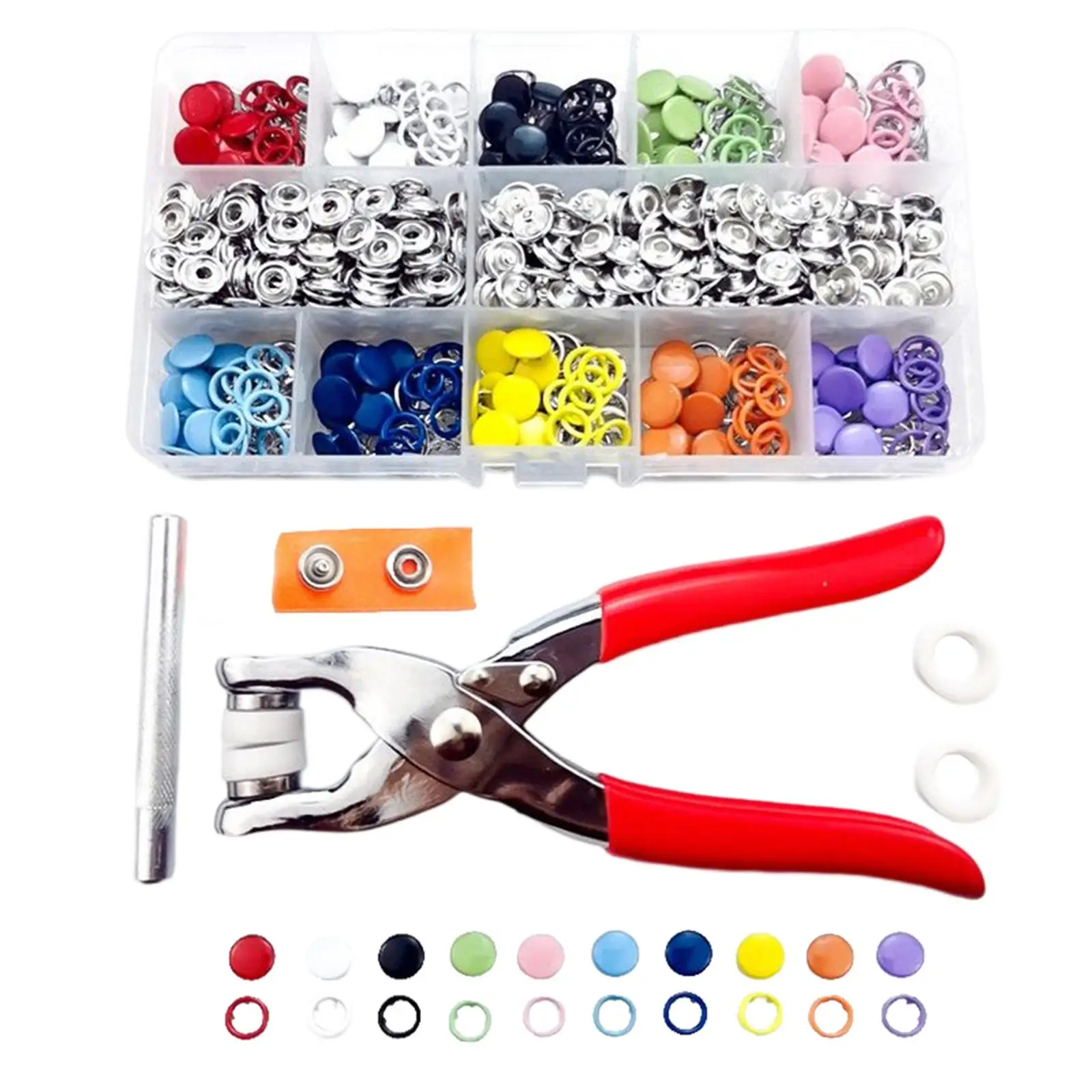 Snap Buttons Set Decoration Clip Plier Popper Snap Fasteners Kit for Professional