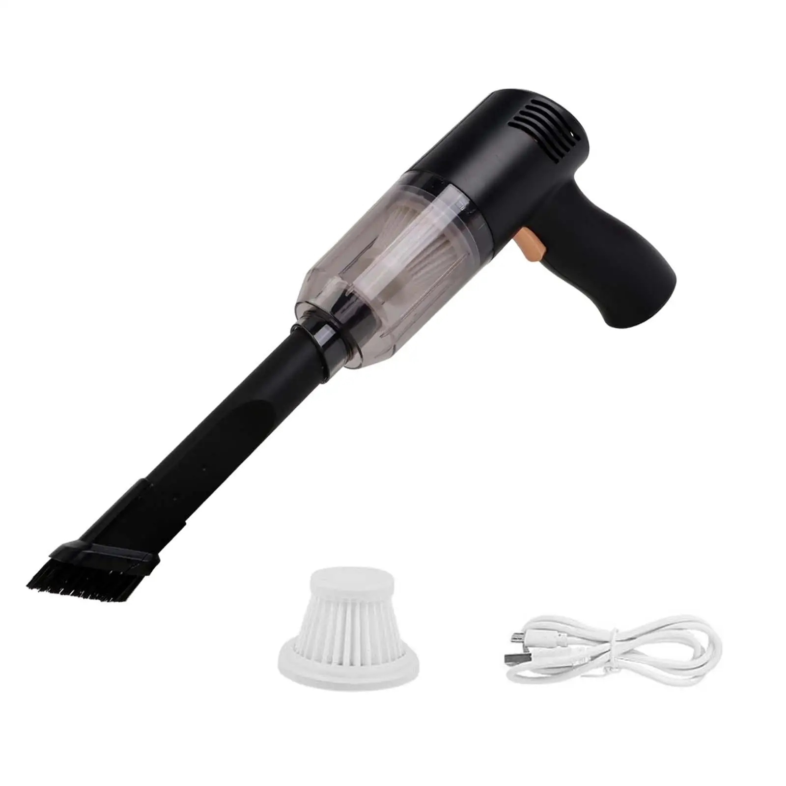 Mini Car Vacuum Cleaner Car Detailing Vacuum Portable Clear Dust Box Portable Mini Hand Held Vacuum for Pet Hair Car Interior