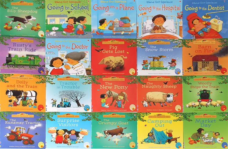 20 livros conjunto crianças usborne imagem livros