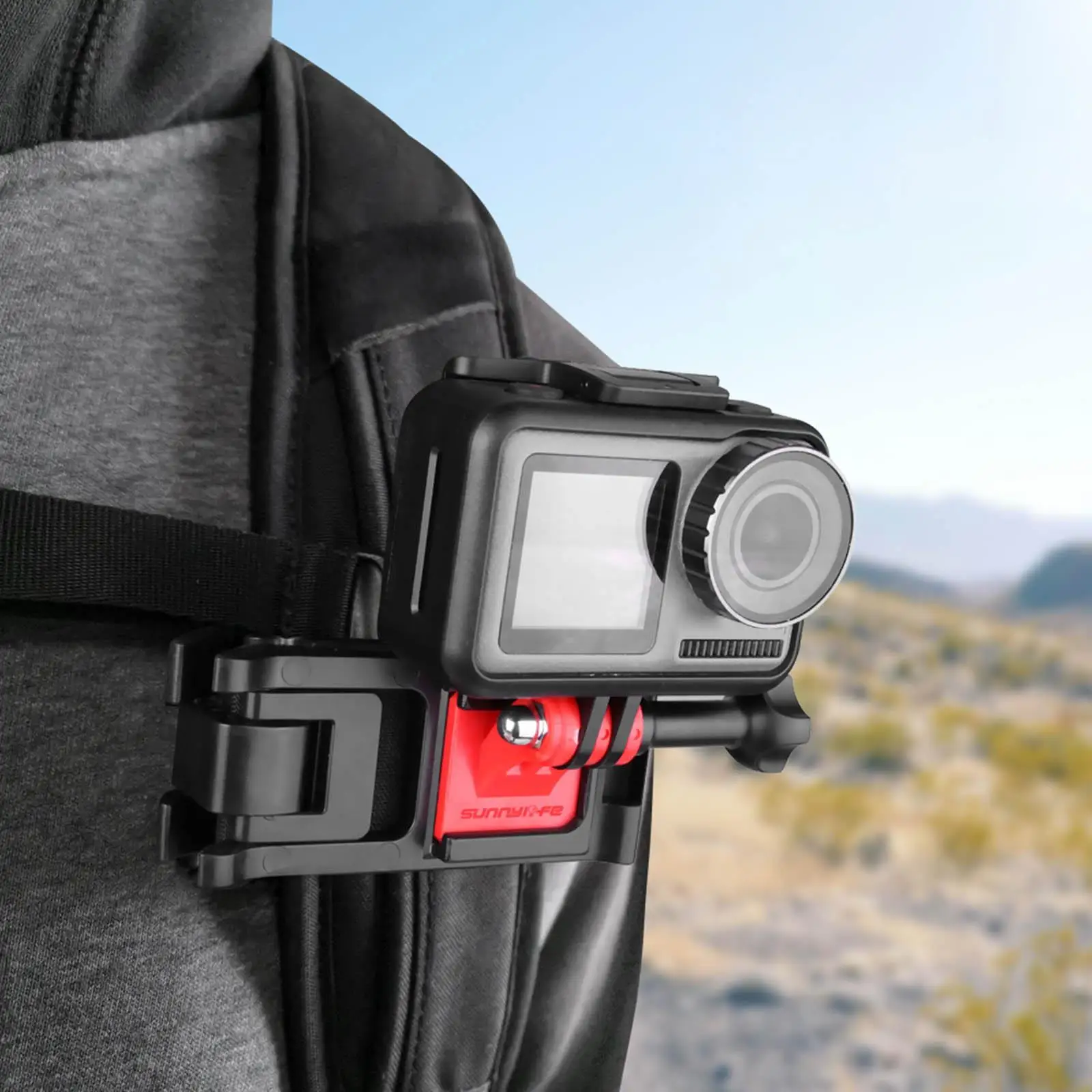 Backpack Clip Strap Portable   for Sports Camera Hiking Biking Skiing