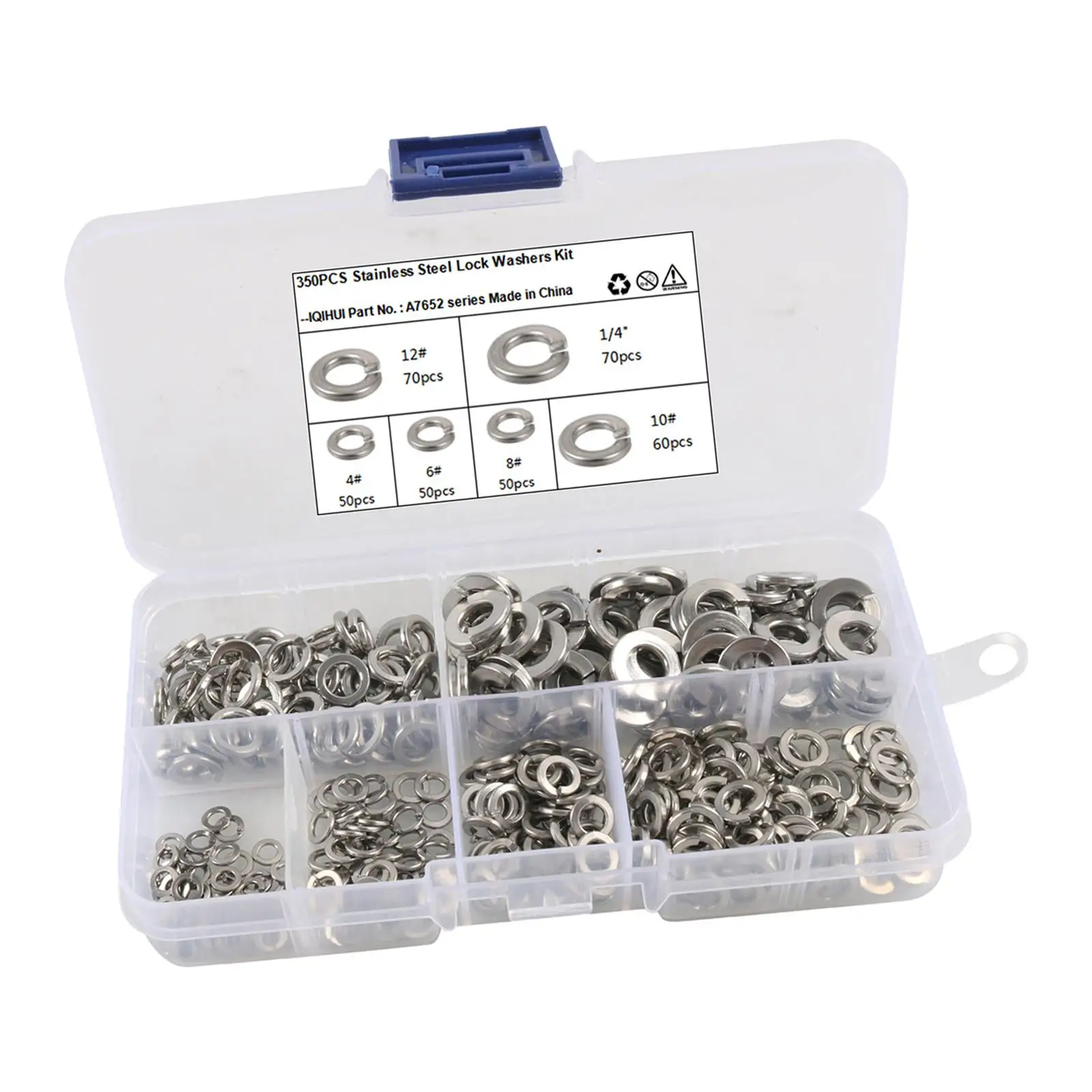 lock Washers assortment Durable with Storage Case for Outdoor Construction Car