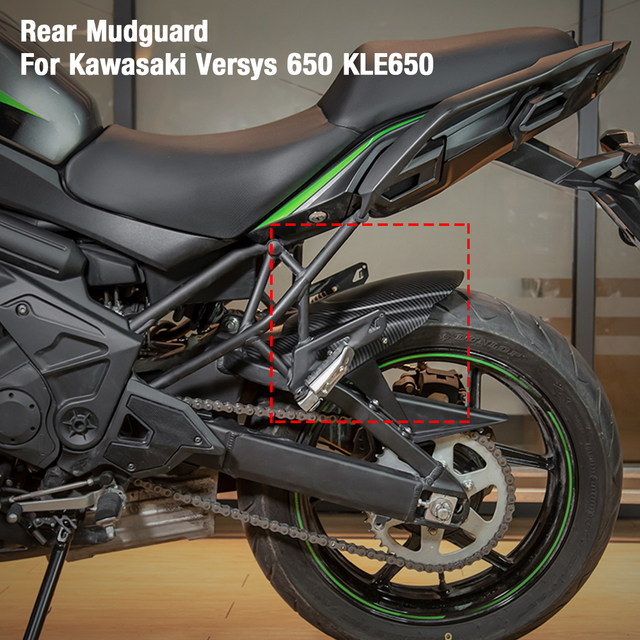 Parafango Posteriore Per Kawasaki Versys 650 - Nero - Compatibile 2007-2023