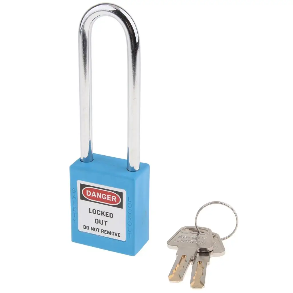 Safety  Padlock Stainless Steel with and 3-Inch Hardened Steel Shackle 3 inch, 5 Color Rekeyable