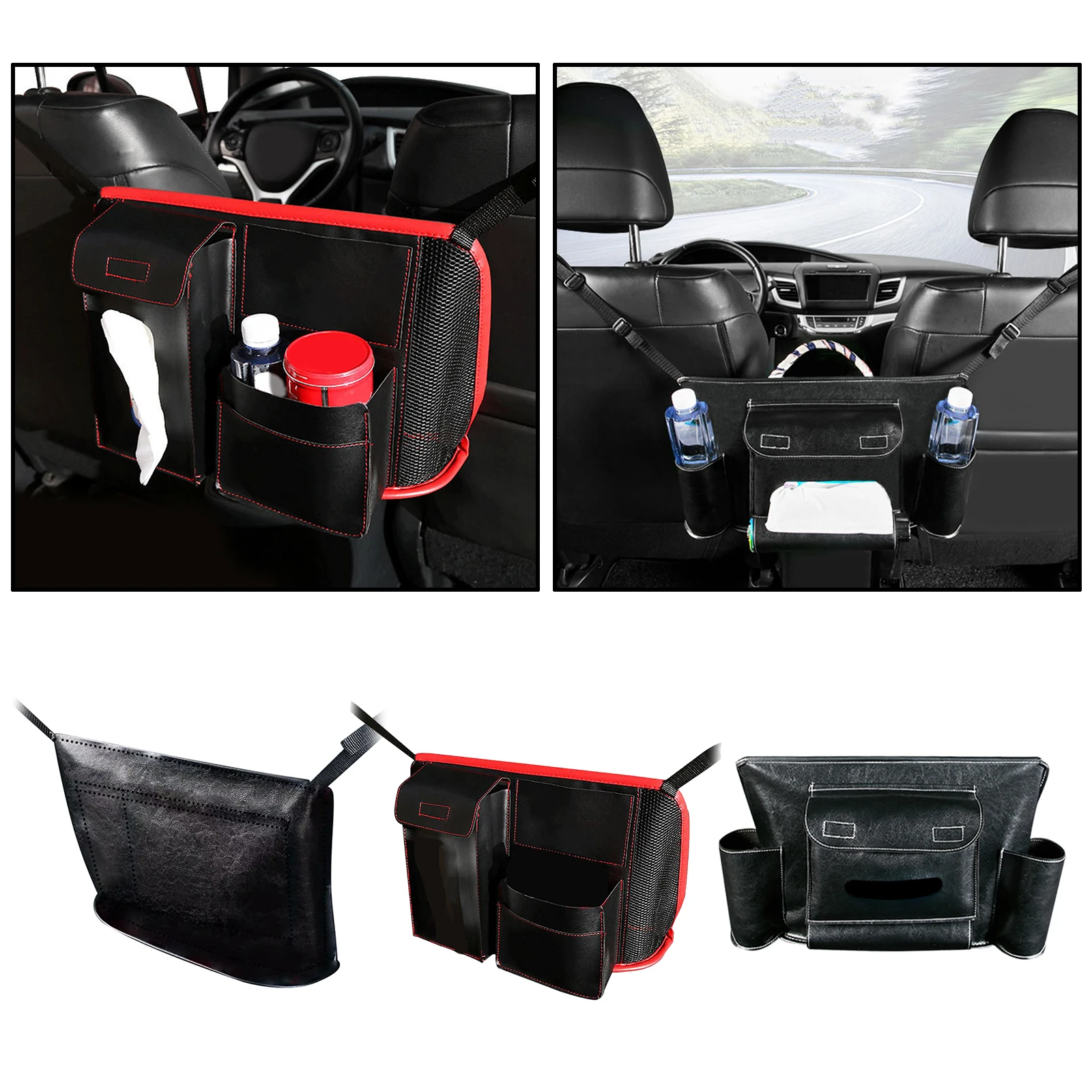 Car Net Pocket Handbag Holder Organizer Seat Side Storage Net Bag for Car Accessories Interior Decoration Net Handbag