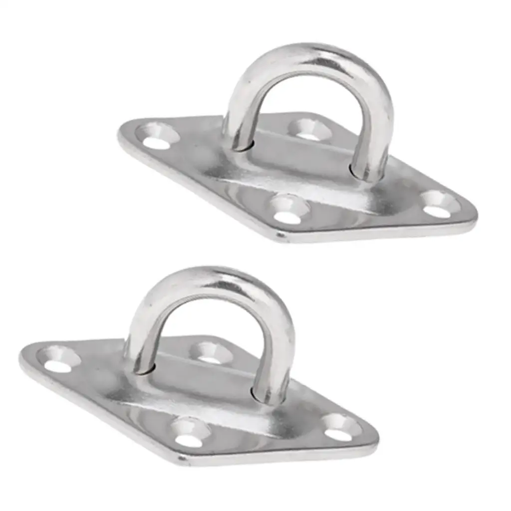 2x 304 Stainless Steel  Plate Boat Sailing Shade Sail Fixing Gear