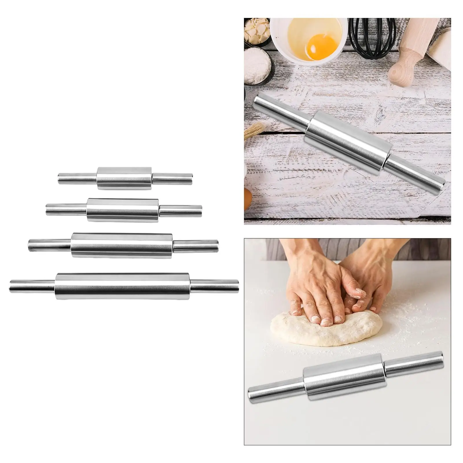 Kitchen Rolling Pin Easy Cleaning Multifunctional Professional Kitchen Supplies for Pizza Pie Pasta Cookies Pastry Biscuit
