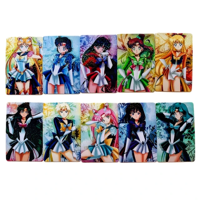 Coleção Anime Crystal Card, Sailor Moon, Personagens de Animação, Tsukino,  Usagi, Tenoh, Haruka, Kaiou, Etiqueta, Brinquedo, 10Pcs por Conjunto -  AliExpress