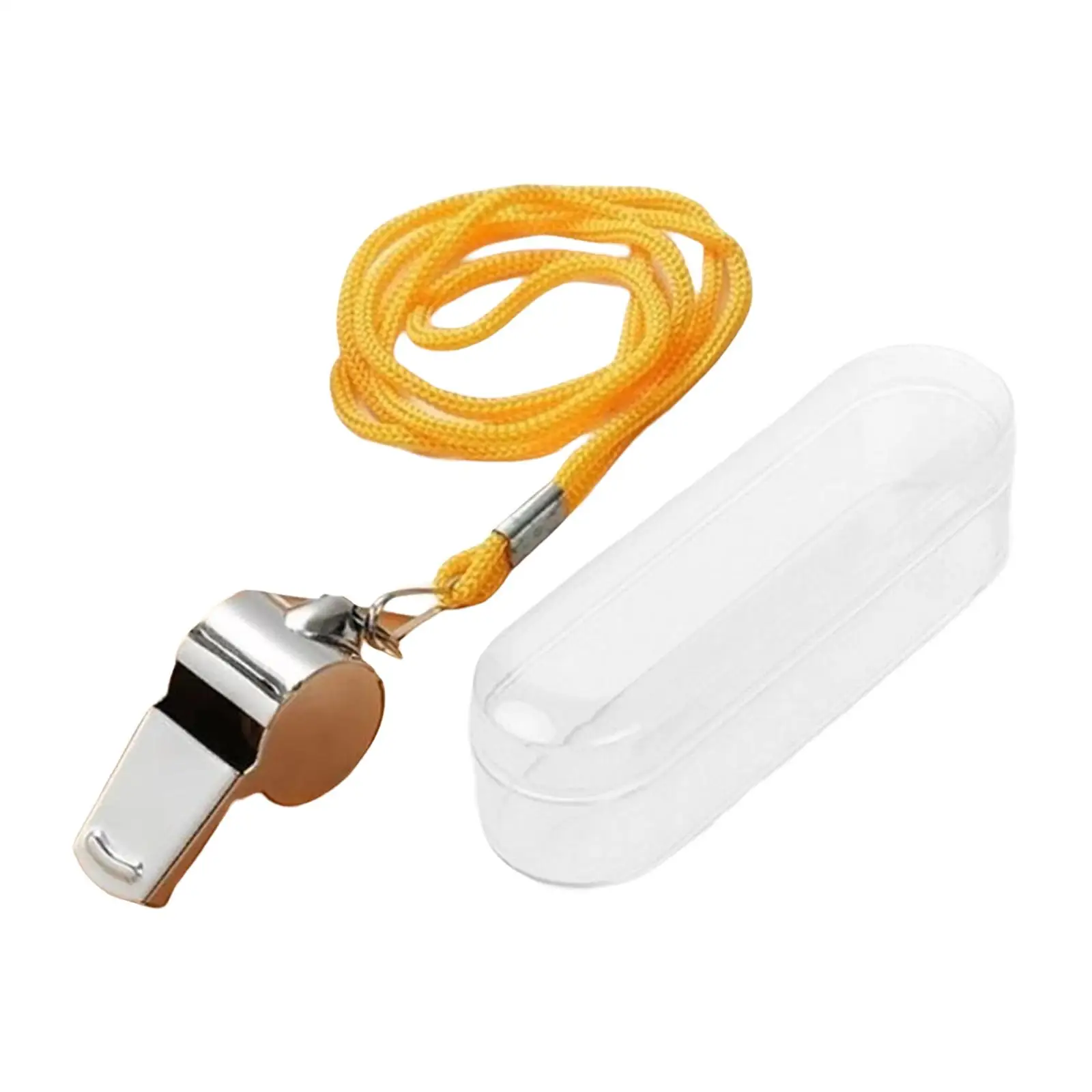 Stainless Steel Sports Whistles Loud Crisp Sound Referee Whistle Metal Whistle for Volleyball Soccer Emergency Training Outdoor