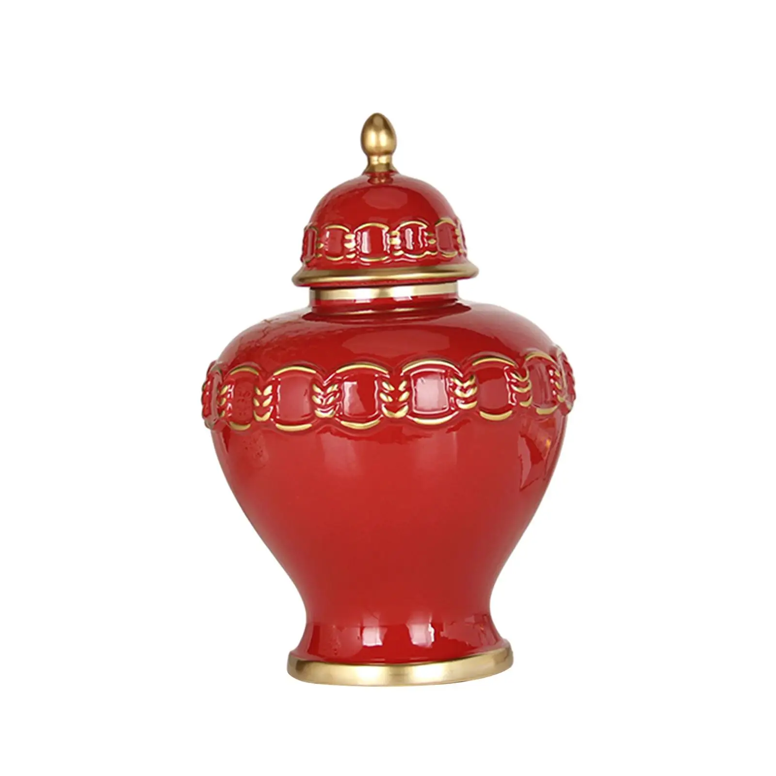 Porcelain Ginger Jar Collection with Lid Display Handicraft Ceramic Vase Temple Jar for Bedroom Weddings Shelf Office Home Decor