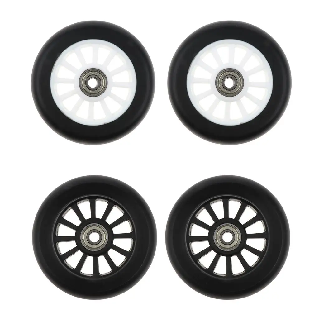 1 pair PU 100mm roller wheels for speed skates, trolley, outdoor skating