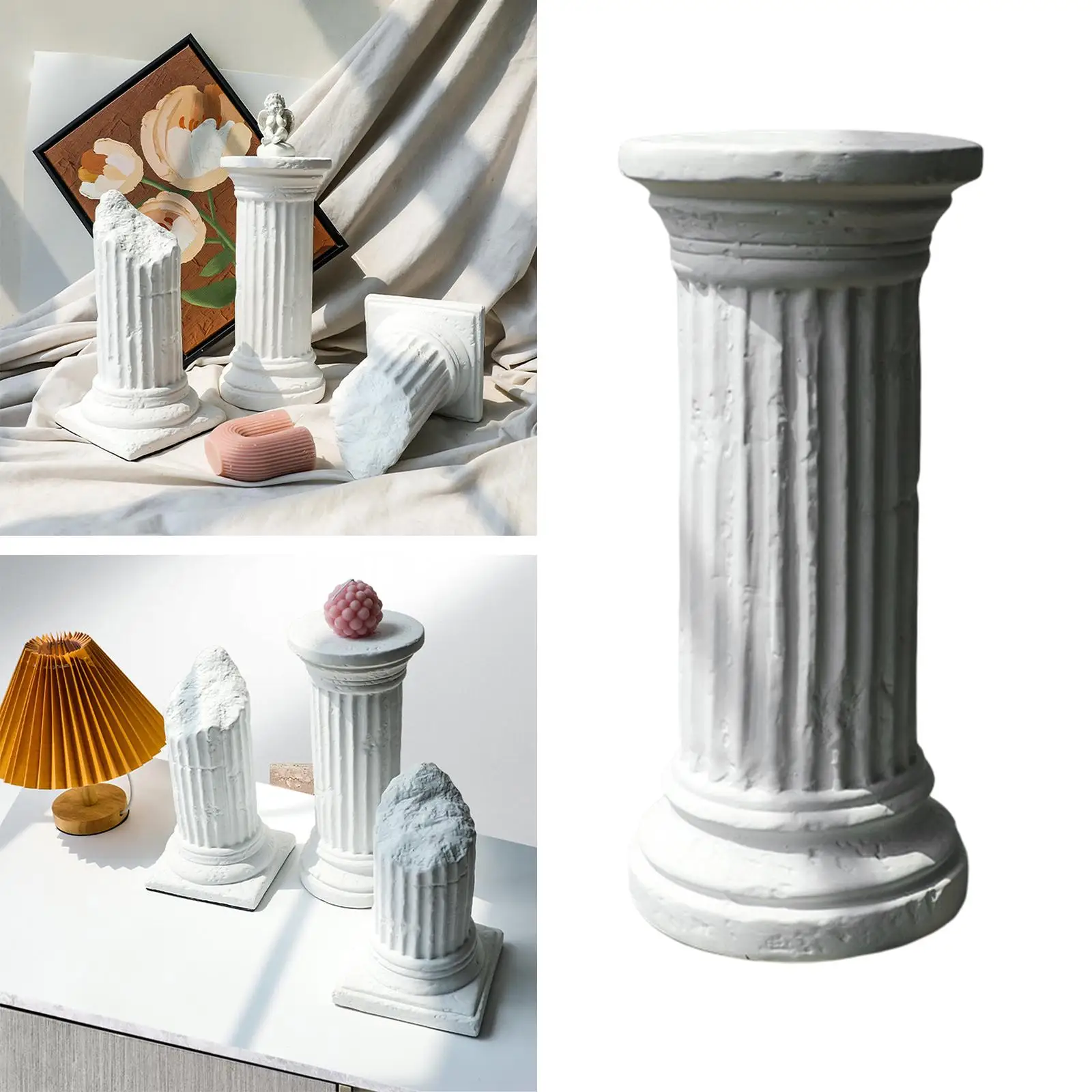 Roman Pillar Sculpture Greek Column for Patio Table Decorations Decoration