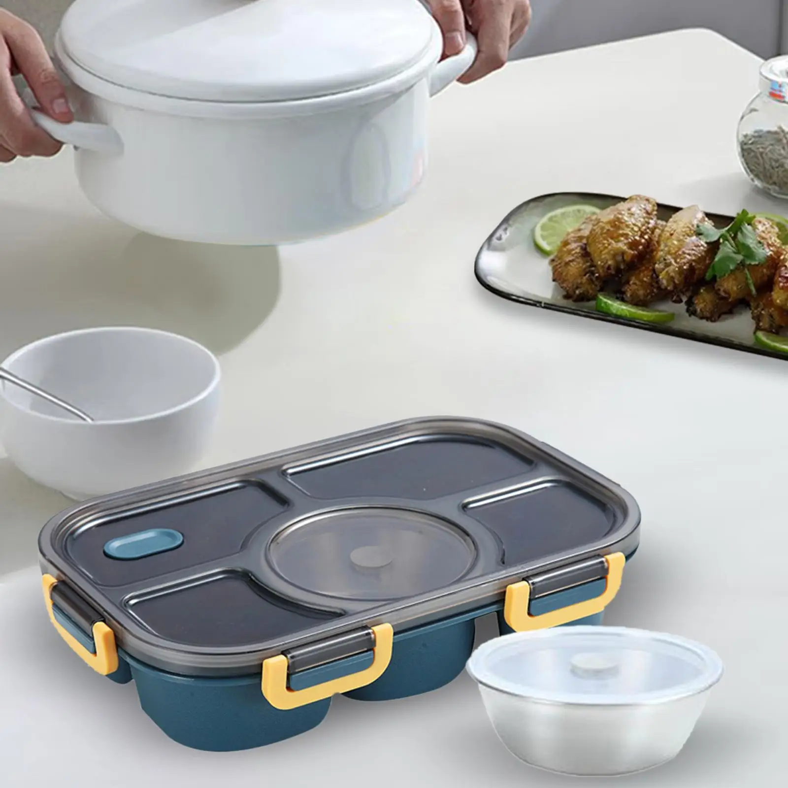 Portable Lunch Box Picnic Food Carrier Food Container Sushi Container Snack Box Bento Box Container for Home Adults