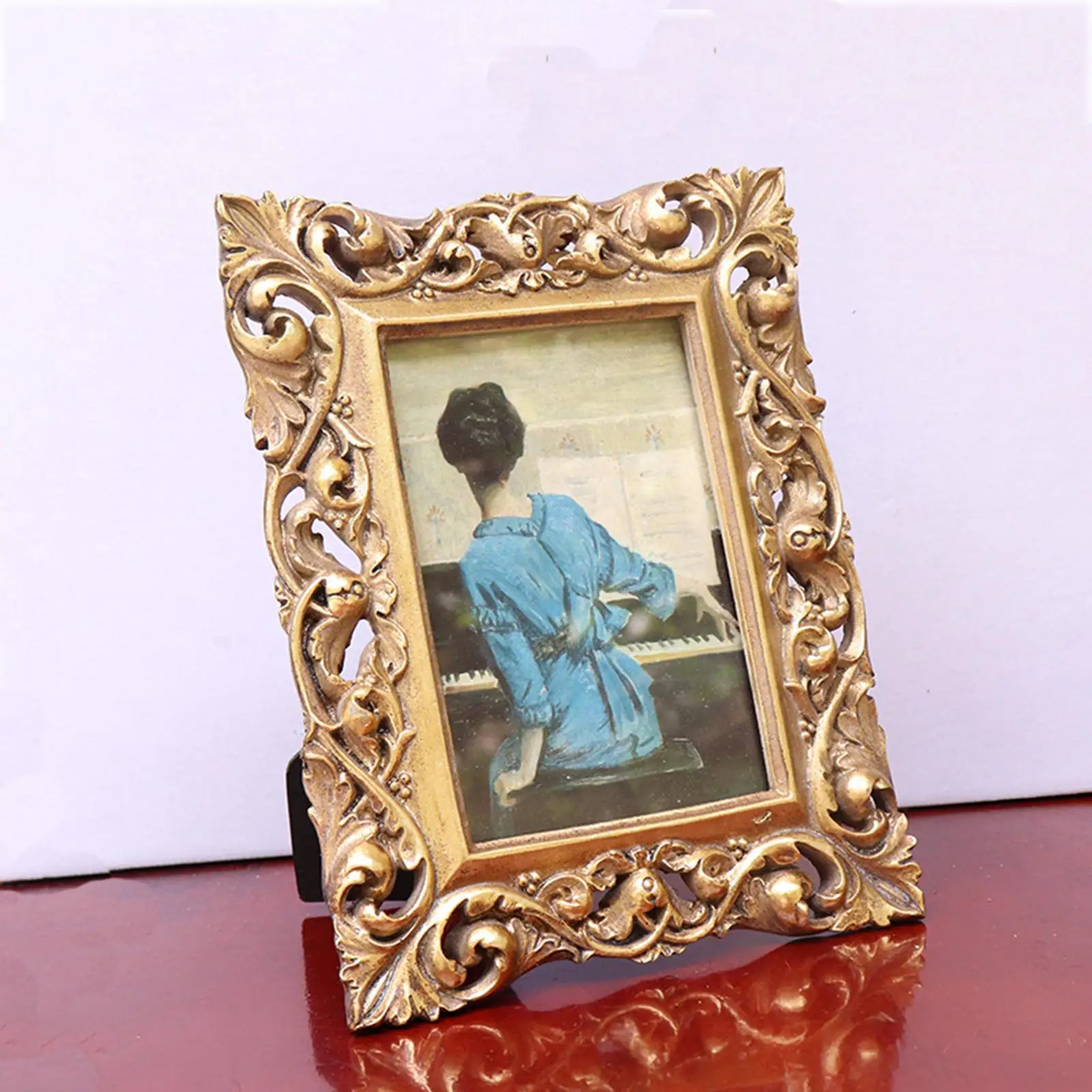 European Style Photo Display frame Mounting Resin Picture Holder Luxury Rectangle for Gallery Decoration