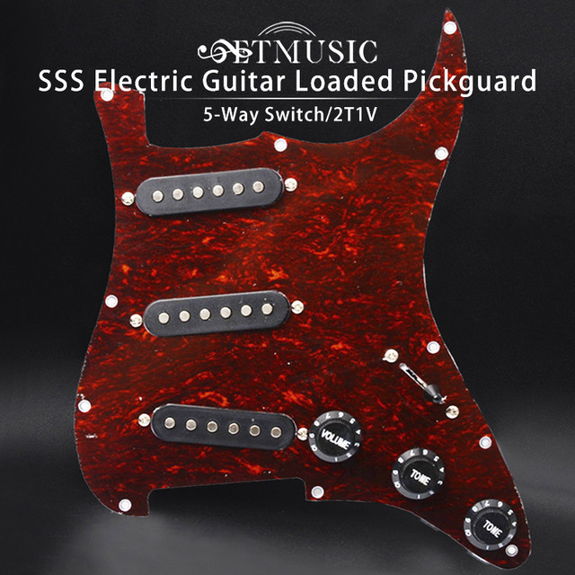 3 Single Coil Multi Colour Pickguard Electric Guitar