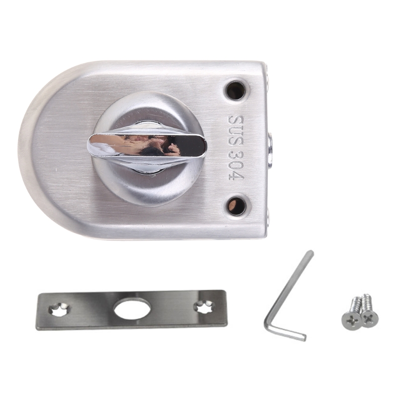 Description Picture 6 of itemGlass Door Lock Knob Sliding Floor for Latch for Bathroom Toilet Shop Glass Door