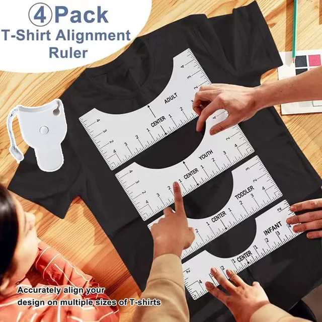 T-Shirt Alignment Guide  Inches and Centimeters Shirt Tool By
