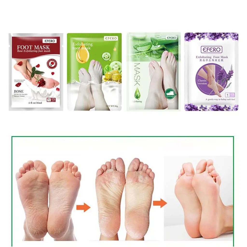Exfoliating Peel Foot  Soft Removes Dead Skin Rough Heels Feet Care