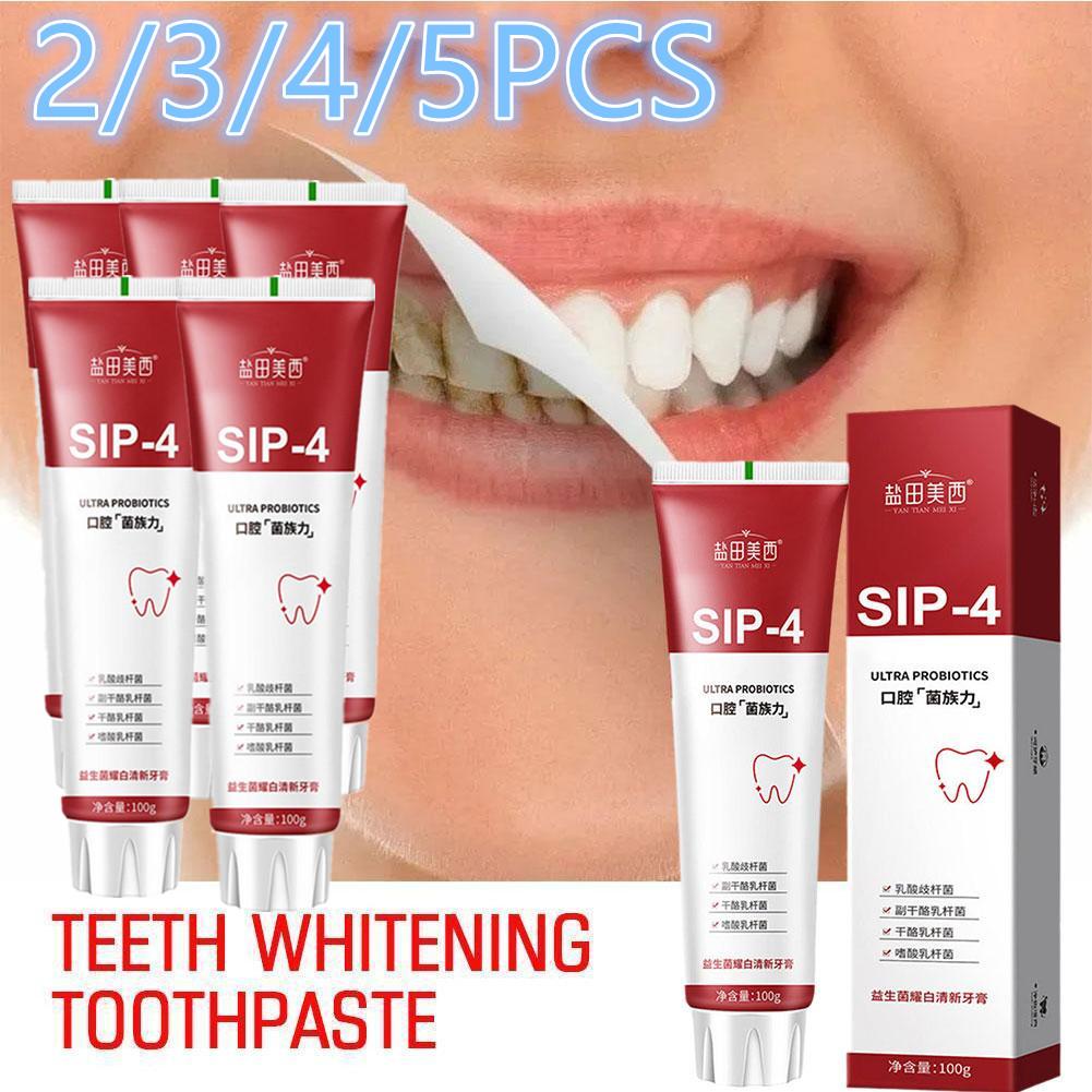 Best of 2 / 3 / 4 / 5PCS Sip-4 100g Probiotic Toothpaste Brightening & Stain Removing Sp-4 Fresh Breath Toothpaste Teeth Whiten Toothpaste Reviews & Tips