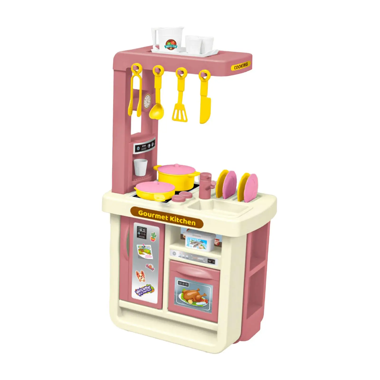 43 Pieces Kitchen Playset Toy Educational for Dollhouse Party Favor Outdoor