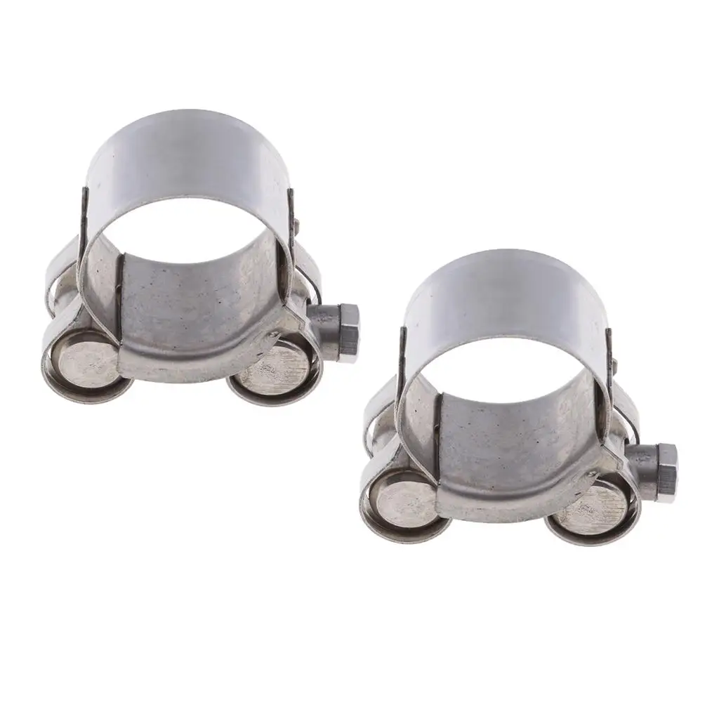 2 Pieces Heavy Duty Exhaust  Clip Stainless Steel for 26-28mm  