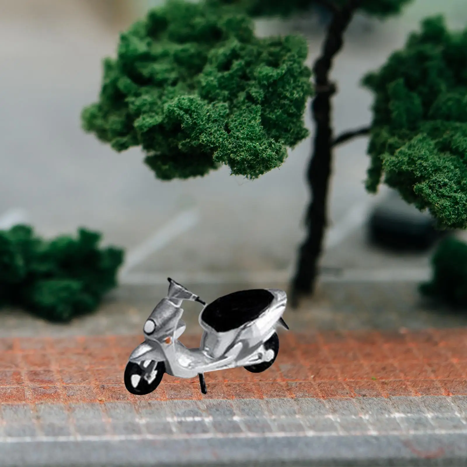 1:64 Diorama Street Motorcycle Model Realistic Sand Table Ornament Mini Vehicles Toys for Dollhouse Micro Landscapes Decor