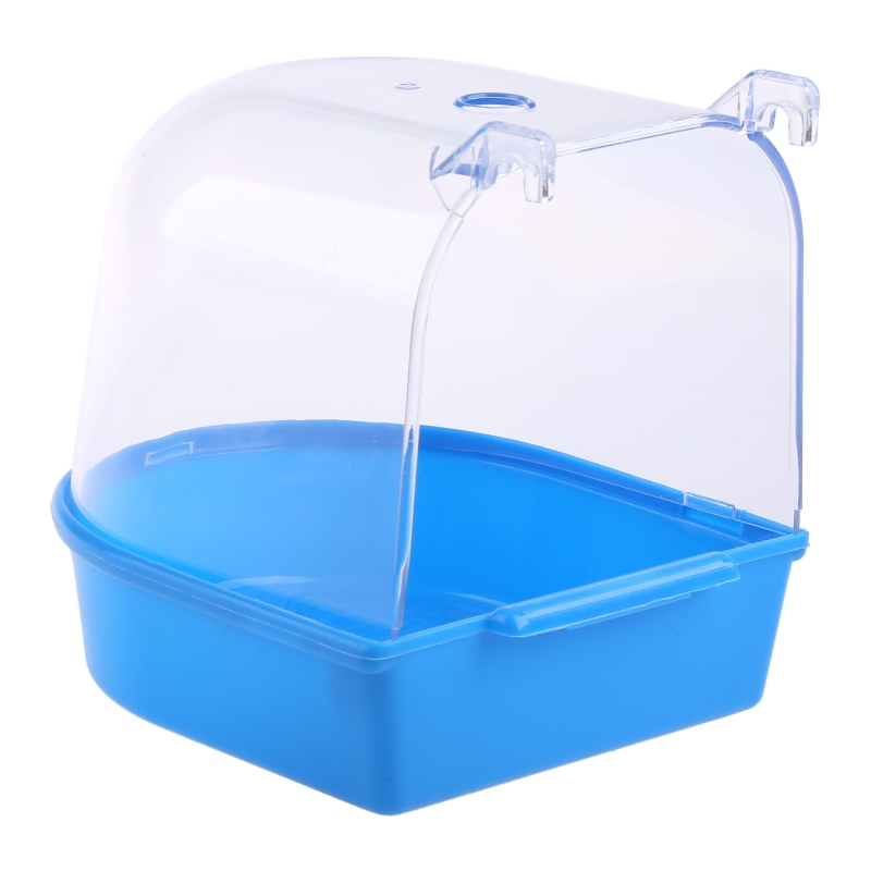 Title 3, Pet Bird Bath Box Parrot Bathing Tub Cage Acces...