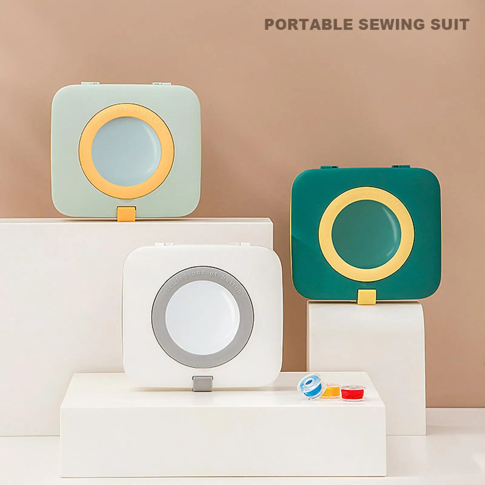 Sewing Kits Thimble DIY Storage Bag ,Sewing Box Set for Travel Embroidery Sewing Supplies